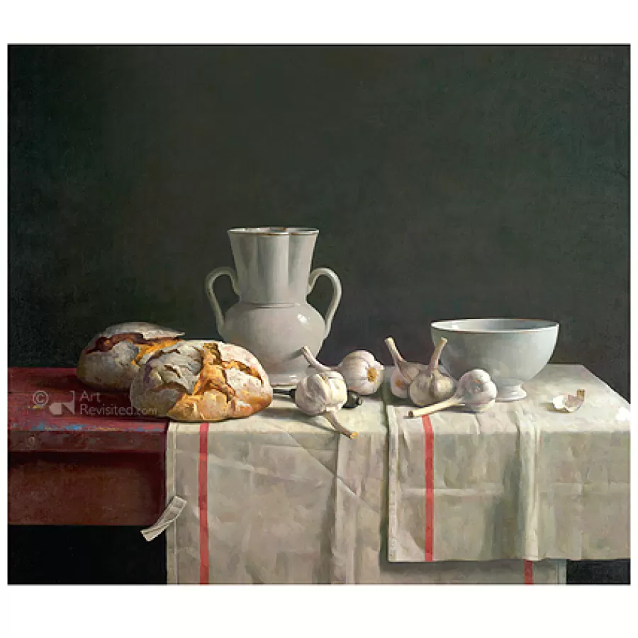 Art Revisited Broden in wit stilleven | Wenskaarten