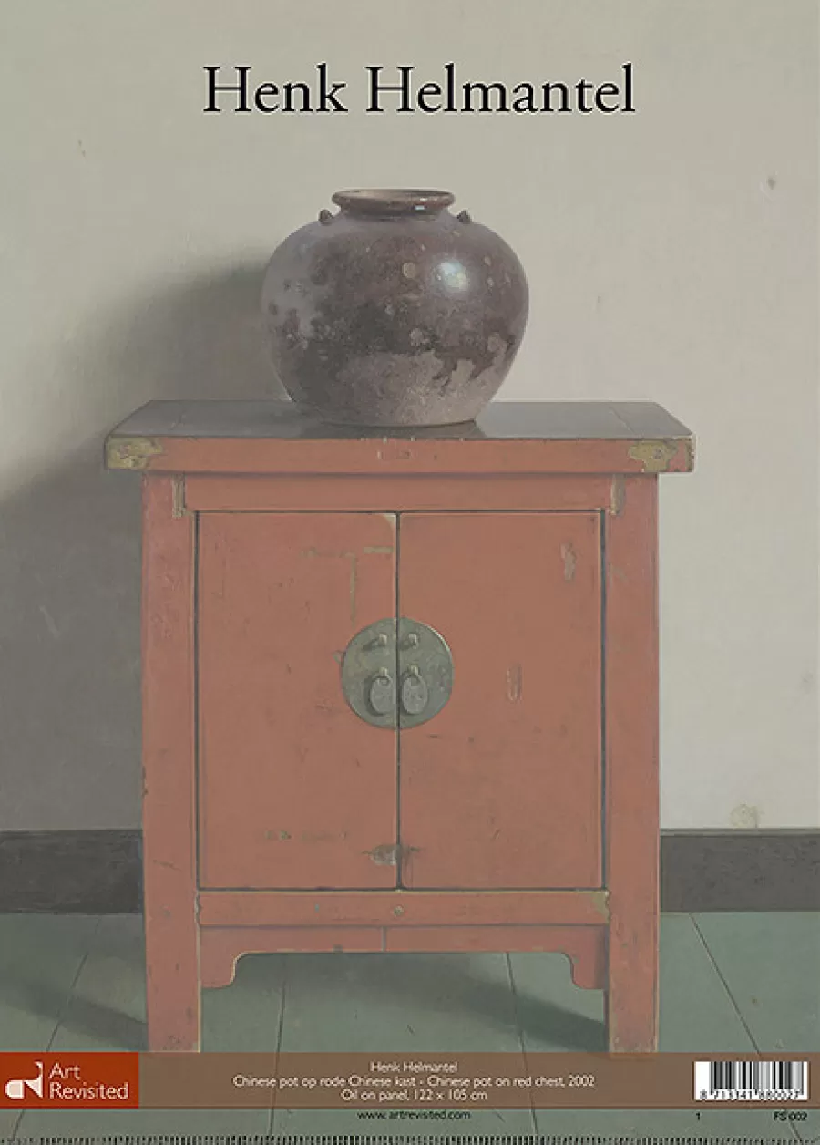 Art Revisited Chinese pot op rode Chinese kast | Mappen