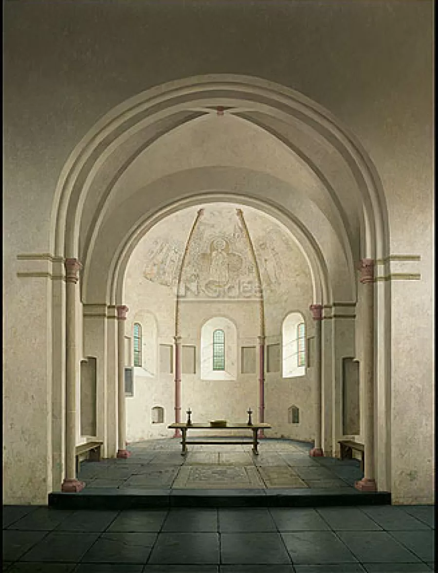 Art Revisited De absis van de romaanse kerk in Bozum | Giclées