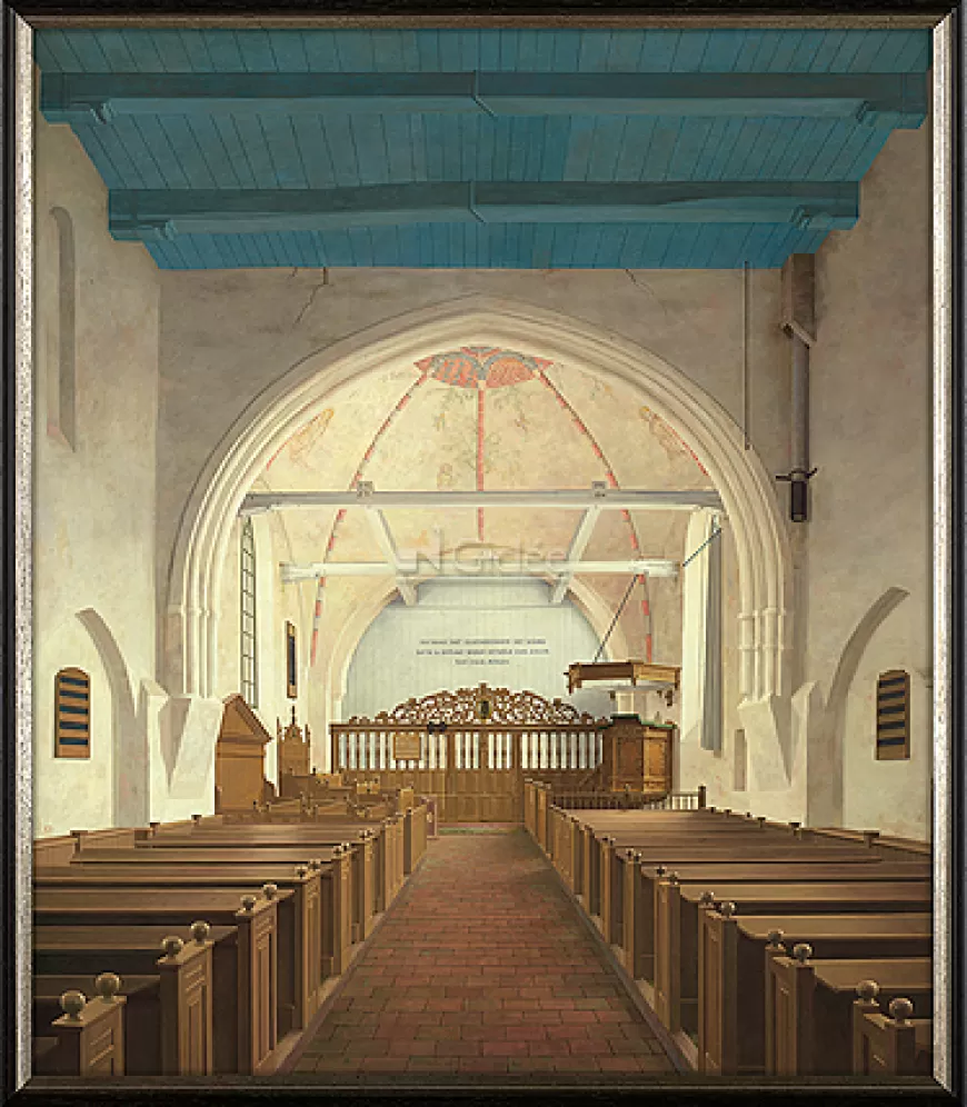 De Andreaskerk in Westeremden (13e eeuw), voor de restauratie^Art Revisited Shop