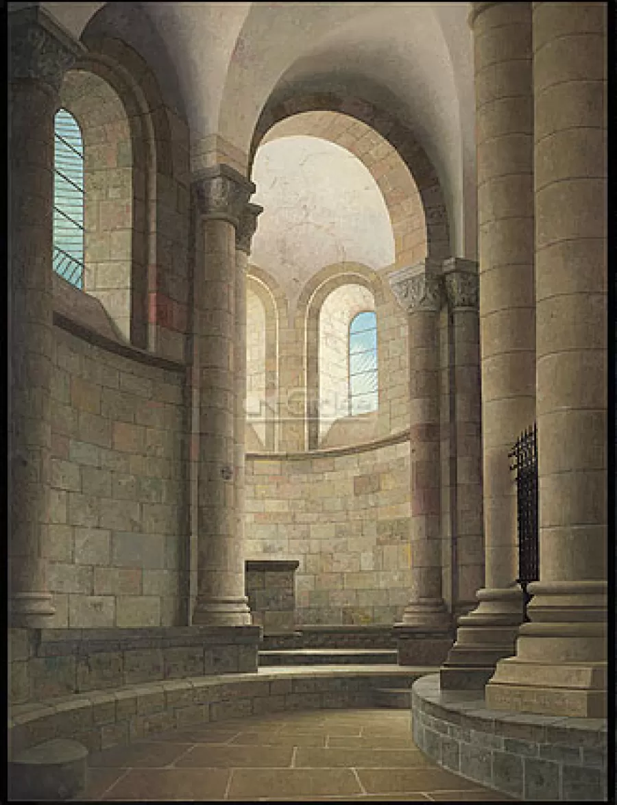 Art Revisited Kooromgang van de kerk in Conques, F | Giclées