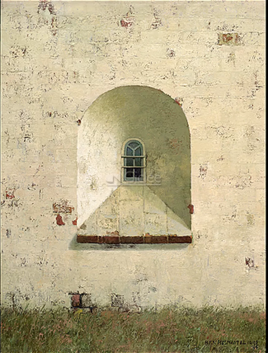 Romaans venster in de Noordmuur vd kerk in Marsum Gron.^Art Revisited Clearance