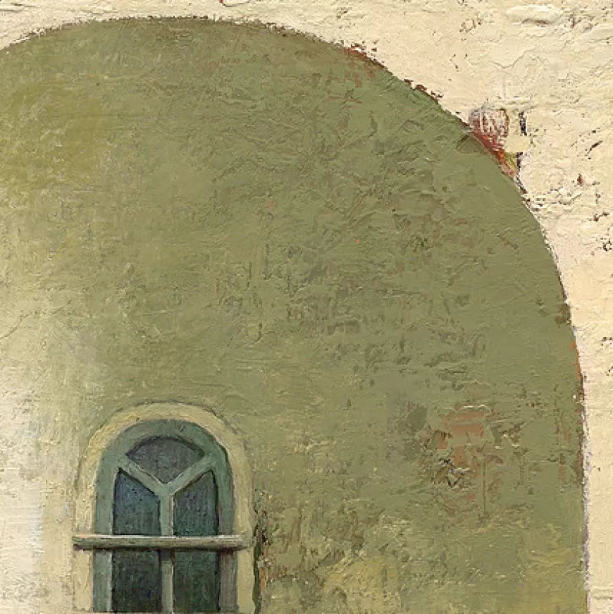 Romaans venster in de Noordmuur vd kerk in Marsum Gron.^Art Revisited Clearance