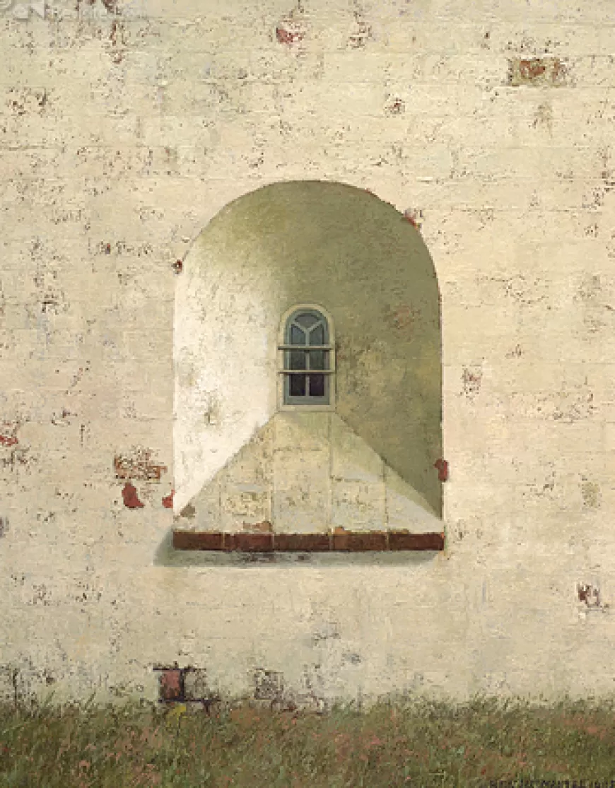 Romaans venster in de Noordmuur vd kerk in Marsum Gron.^Art Revisited Clearance